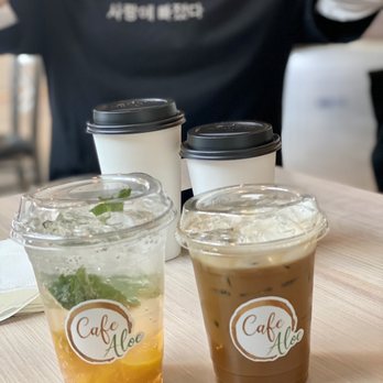 Cafe Aloe - Peach Mojito & Coconut Coffee - Cafes Near Me - Bellevue, Washington