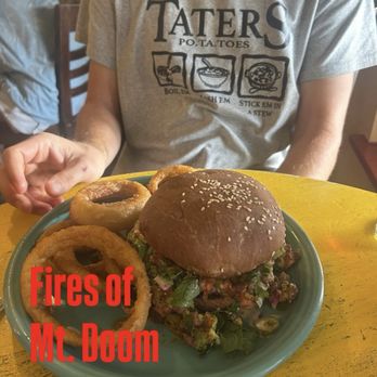 Hobbit Cafe - Fires of Mt. Doom Burger - Burgers Near Me - Houston, Texas