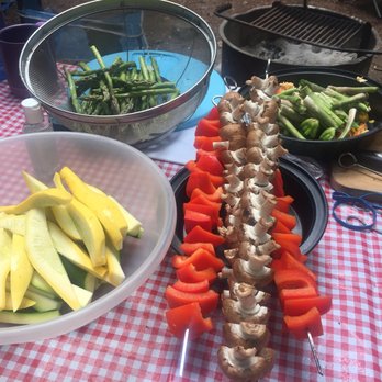 Butano State Park - We eat well! Veggie kebabs and grilled meats for dinner! - Parks Near Me - Pescadero, California
