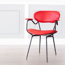 Sullivan Mercantile - Mid-century Italian red office chair refresh