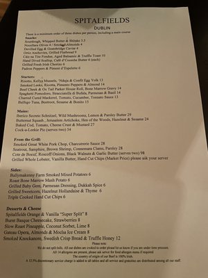 Menu photo 5 Spitalfields Dublin 8, D