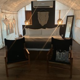 Inside the tents Inside the tents