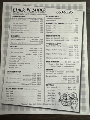 Menu photo 2 Chick-N-Snack Graniteville, SC