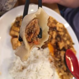 Lamb and carrot dumpling