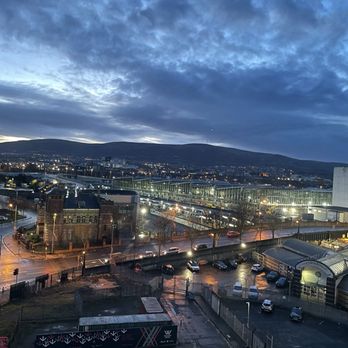 Hampton by Hilton Belfast City Centre - View from room (night) - Hotels Near Me - Belfast, BFS