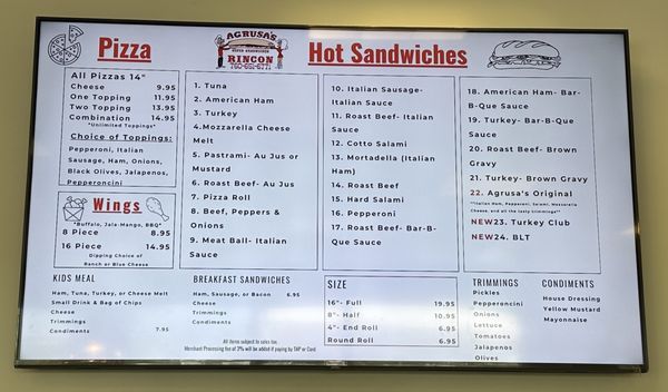 Menu photo 2 Agrusa's Rincon Valley Center, CA