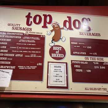 Top Dog - Menu - Fast Food Near Me - Berkeley, California