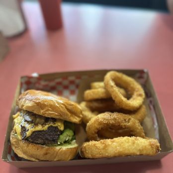 Betty's Burgers Joint - Shroom and Guac with Onion Rings - Burgers Near Me - Honolulu, Hawaii Betty's Burgers Joint - Shroom and Guac with Onion Rings - Burgers Near Me - Honolulu, Hawaii