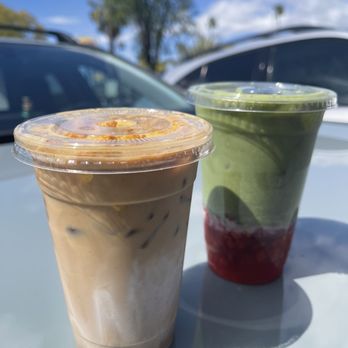 Kamurocho - Honeycomb latte & Matcha Strawberry Latte - Shaved Ice Near Me - Pleasanton, California