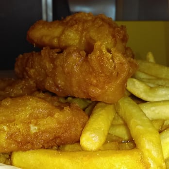 Fish & Chips - Super close up of the three piece order - Fish & Chips Near Me - Downey, California