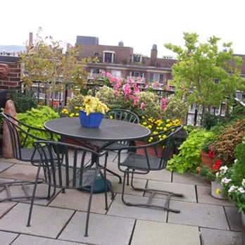 Thomas Landscapes - a patio with a table and chairs - Landscaping Near Me Thomas Landscapes - a patio with a table and chairs - Landscaping Near Me