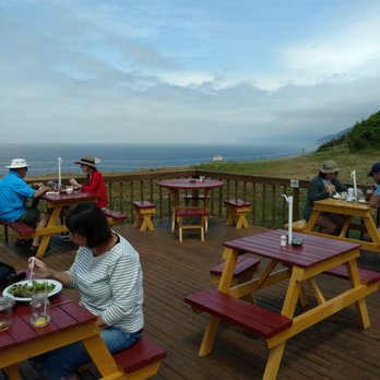 Rusty Anchor Restaurant - The deck is Great - Seafood Near Me - Pleasant Bay, Nova Scotia