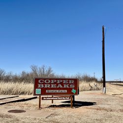 Copper Breaks State Park - Entrance