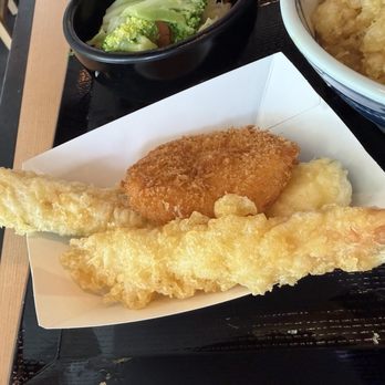Marugame Udon - Photo 9: Shrimp and Zucchini Tempura, Potato Croquette - Japanese Near Me - Berkeley, California