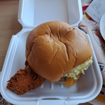 Dave's Hot Chicken - Sliders are so big! Have to save one for later!! - Chicken Shop Near Me - Indio, California