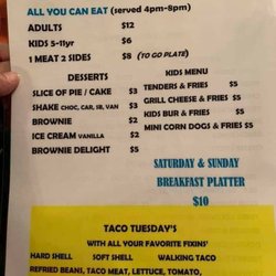 LJDepot Diner - Menu