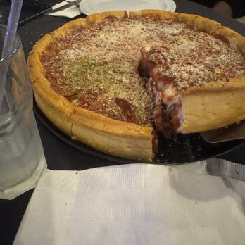 The Pizza Kitchen - Chicago deep dish cheese pizza with half extra Italian seasoning - Pizza Near Me - Wood Dale, Illinois The Pizza Kitchen - Chicago deep dish cheese pizza with half extra Italian seasoning - Pizza Near Me - Wood Dale, Illinois