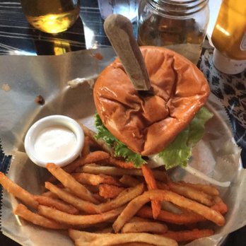 Stella's Lounge - Typical Stella Blue Burger with seasoned fries! - Burgers Near Me - Grand Rapids, Michigan Stella's Lounge - Typical Stella Blue Burger with seasoned fries! - Burgers Near Me - Grand Rapids, Michigan