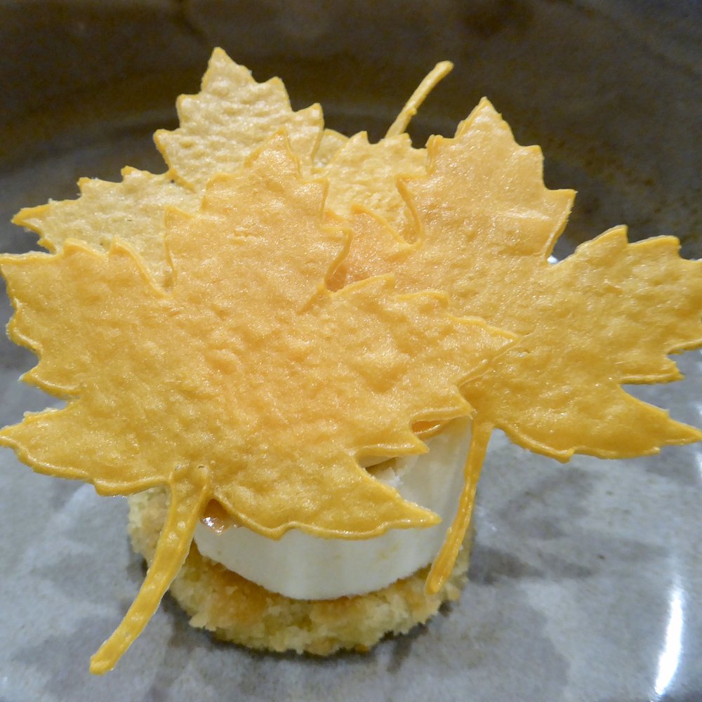 Bridges - Mandarin Desert with sweet potato leaves, thyme and Almond - Seafood Near Me - Amsterdam, New Hampshire