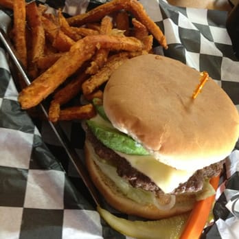 Shooters - Avocado & Swiss burger with sweet potato fries - Chicken Wings Near Me - Manteca, California Shooters - Avocado & Swiss burger with sweet potato fries - Chicken Wings Near Me - Manteca, California