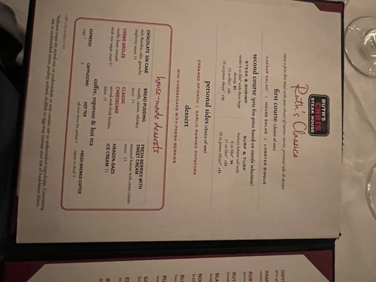 Menu photo 2 Ruth's Chris Steak House Toronto, ON Menu photo 2 Ruth's Chris Steak House Toronto, ON