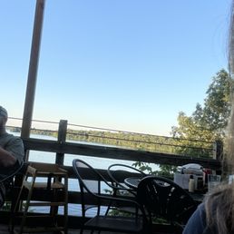 Deck overlooking the water
