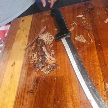JT Wilder BBQ - That's not a knife.... THIS IS A KNIFE! LOL AND chopped beef. - Barbeque Near Me - Berwyn, Pennsylvania JT Wilder BBQ - That's not a knife.... THIS IS A KNIFE! LOL AND chopped beef. - Barbeque Near Me - Berwyn, Pennsylvania