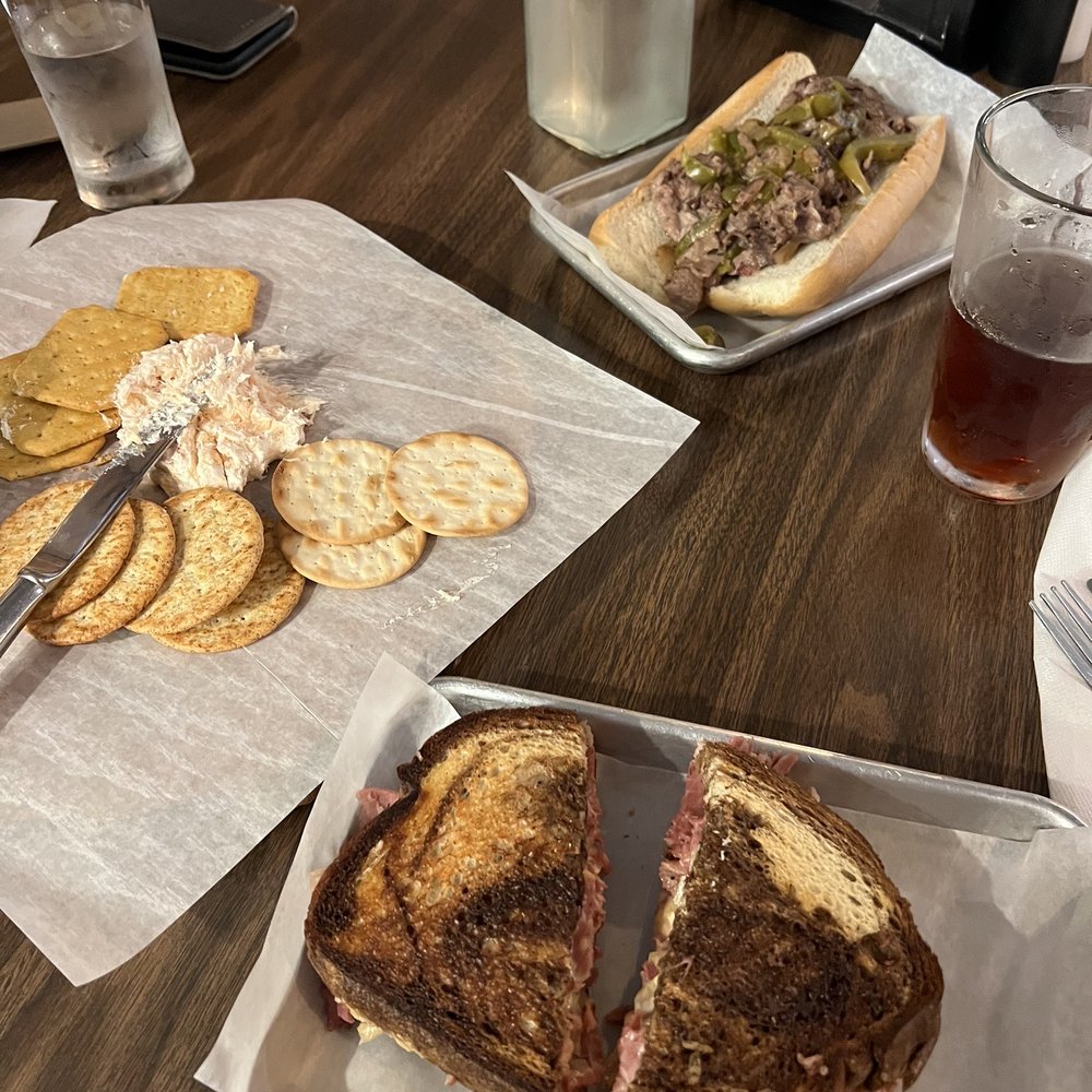 Steak sandwich, Ruben and smoked salmon dip. Steak sandwich, Ruben and smoked salmon dip.
