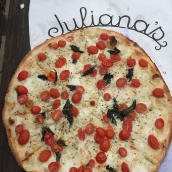 Juliana's - No.2 Cherry Tomato, Buffalo Mozzerella, Garlic, Sea Salt. - Pizza Near Me - Brooklyn, New York