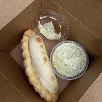 Empanada Factory - Ham an Cheese empanada + Cilantro Aoli - Empanadas Near Me - Las Vegas, Nevada