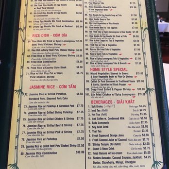 Viet Taste - This is the second page of Viet Taste menu. - Vietnamese Near Me - Albuquerque, New Mexico