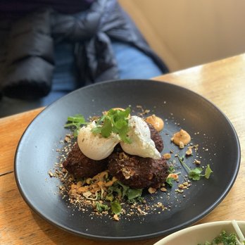 Servery & Spoon - Zucchini fritters - Restaurants Near Me - Malvern East, VIC