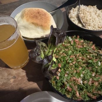Zaatar Bistro - hazy ipa beer, tabbuli, steak skillet, side of rice pilaf - Breakfast & Brunch Near Me - Fresno, California Zaatar Bistro - hazy ipa beer, tabbuli, steak skillet, side of rice pilaf - Breakfast & Brunch Near Me - Fresno, California