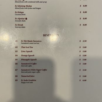 Sumatera Restaurant NYC - Menu (4/4) as of 11/28/25 - Indonesian Near Me - Elmhurst, New York Sumatera Restaurant NYC - Menu (4/4) as of 11/28/25 - Indonesian Near Me - Elmhurst, New York