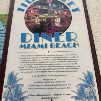 11th Street Diner - American Near Me - Miami Beach, Florida