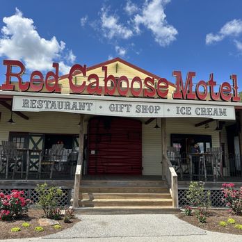 The Red Caboose Motel - Outside! - Hotels Near Me - Ronks, Pennsylvania