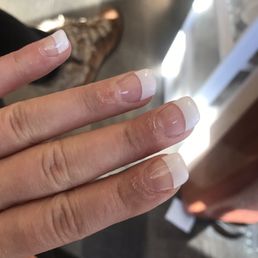 Acrylic French tip nailsgreat Job!!