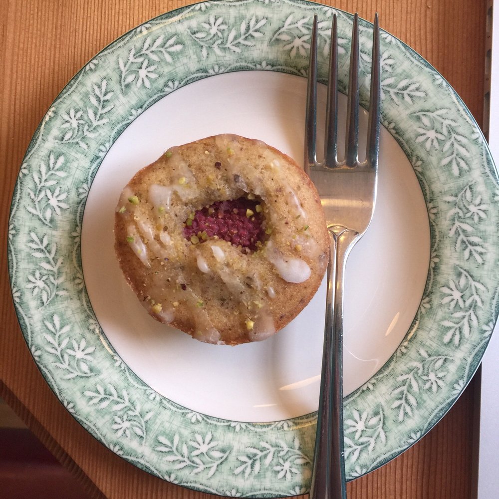 Spitfire Espresso - Raspberry and pistachio financier - Coffee & Tea Near Me - Glasgow, GLG
