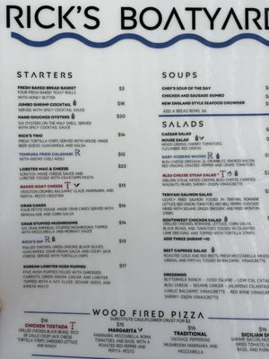 Menu photo 1 Rick's Café Boatyard Indianapolis, IN