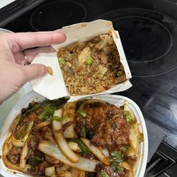 Beijing - Got the combo fried rice and Mongolian beef, better than i expected.