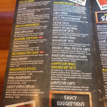 Roosters - Menu - Chicken Wings Near Me - Huntington, West Virginia Roosters - Menu - Chicken Wings Near Me - Huntington, West Virginia