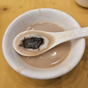 888 Seafood Restaurant - Dessert - Sesame soup with sesame soup dumplings inside shown - Dim Sum Near Me - Rosemead, California
