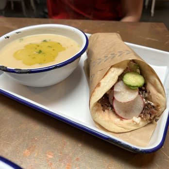 Souvla - Lamb Wrap and soup - Greek Near Me - San Francisco, California