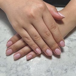 Builder gel with one coat of bubble bath