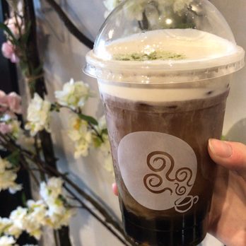 Gong Cha - Black tea with milk foam and boba - Coffee & Tea Near Me - Annandale, Virginia Gong Cha - Black tea with milk foam and boba - Coffee & Tea Near Me - Annandale, Virginia