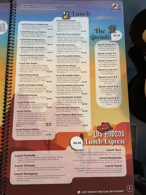 Menu photo 2 Los Rodeos Norton, VA