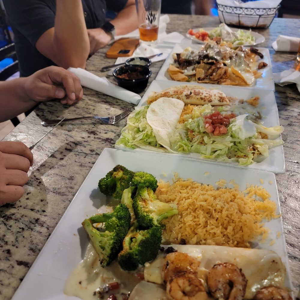 Crab and shrimp Enchilada and Texana nachos Crab and shrimp Enchilada and Texana nachos