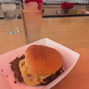 Bad Jimmy's - Double burger and como la flor cocktail. - Burgers Near Me - Phoenix, Arizona Bad Jimmy's - Double burger and como la flor cocktail. - Burgers Near Me - Phoenix, Arizona