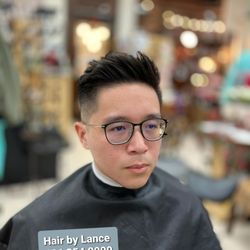 Burlington Arcade - Men's haircut by Lance At Mikko hair Creation Text appt. 626 354 8009