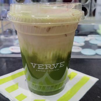 Capital One Café - Strawberry Cold Foam Matcha with Soy Milk - Banks & Credit Unions Near Me - Austin, Texas